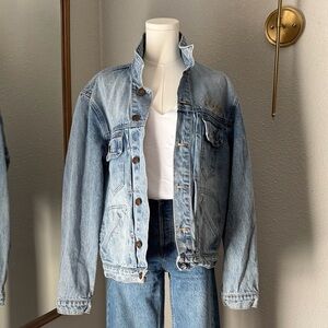 Playboy by PacSun Denim Trucker Jacket Size Large Light Wash 100% Cotton